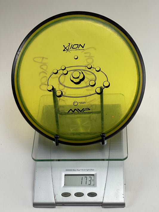 MVP Ion Proton Putter 173g Transparent Yellow w/ Black Rim