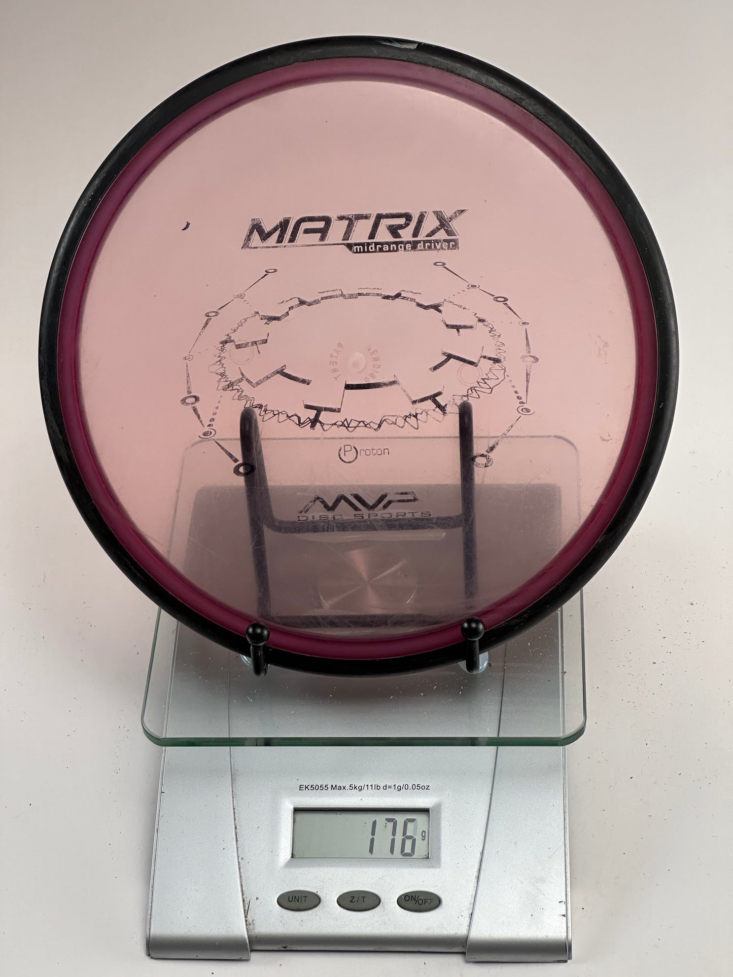 MVP Matrix Proton Midrange 176g - Translucent Pink w/ Black Rim