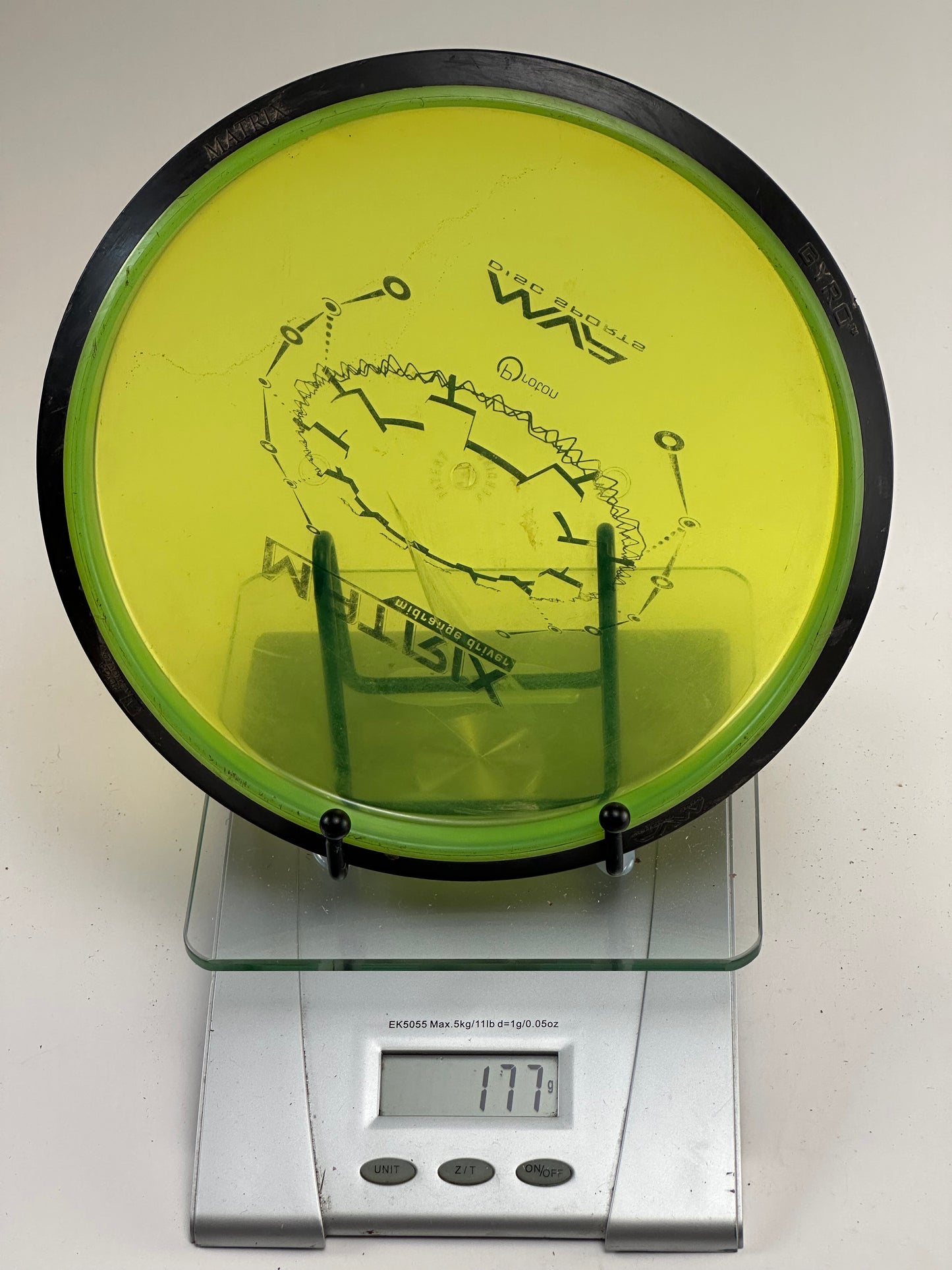 MVP Proton Matrix Midrange 177g Transparent Yellow/Green w/ Black Rim