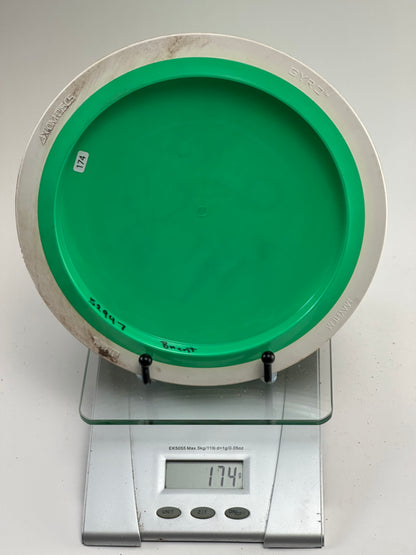 MVP Neutron Soft Mayhem (174g) Green w/ White Rim Robot City Stamp