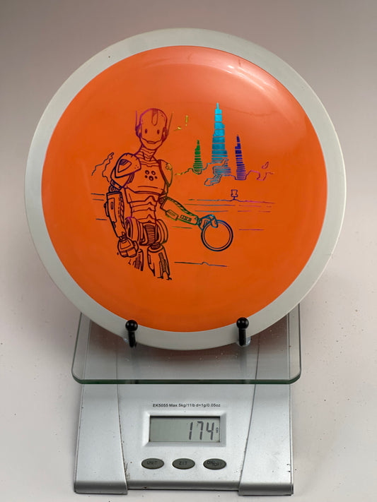 MVP Neutron Soft Mayhem (174g) Orange w/ White Gyro Rim