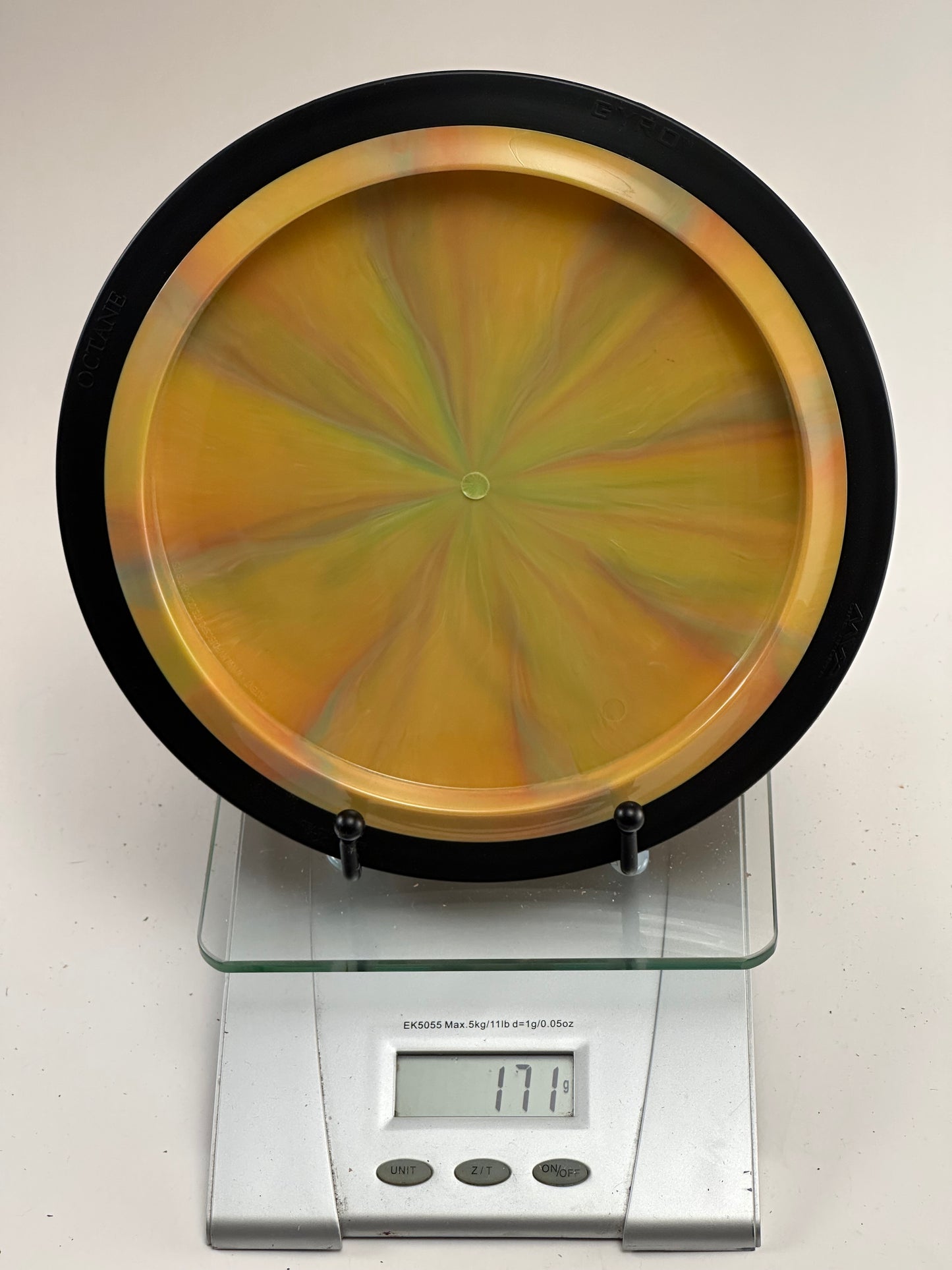 MVP Neutron Octane Lab Second (171g) Swirly Yellow/Orange w/ Black Rim