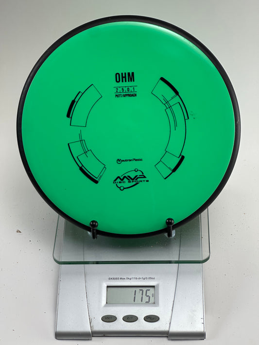 MVP Ohm Neutron Putter/Approach (Green/Black Rim) 175g