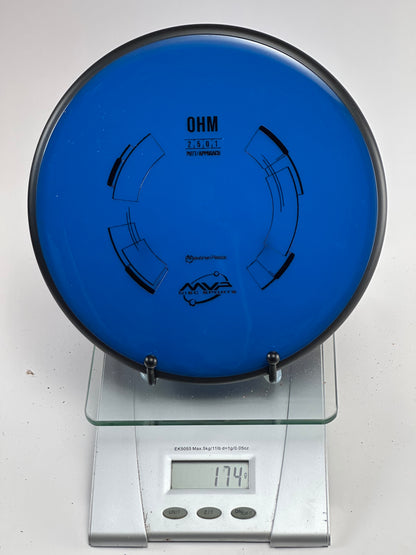 MVP Ohm Neutron Putt & Approach Disc (Blue/Black Rim)