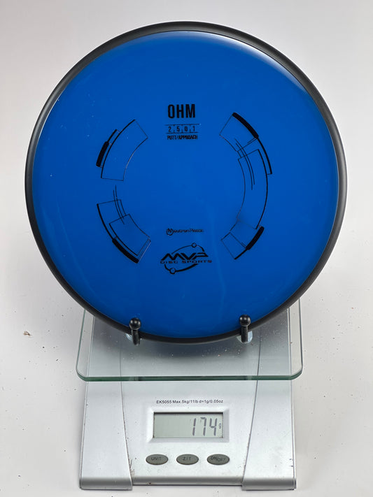 MVP Ohm Neutron Putt & Approach Disc (Blue/Black Rim)