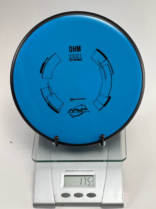 MVP Ohm Neutron Putter/Approach (Blue w/ Black Rim)