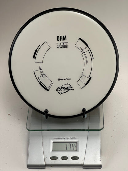 MVP Neutron Ohm Putt & Approach Disc - White w/ Black Rim