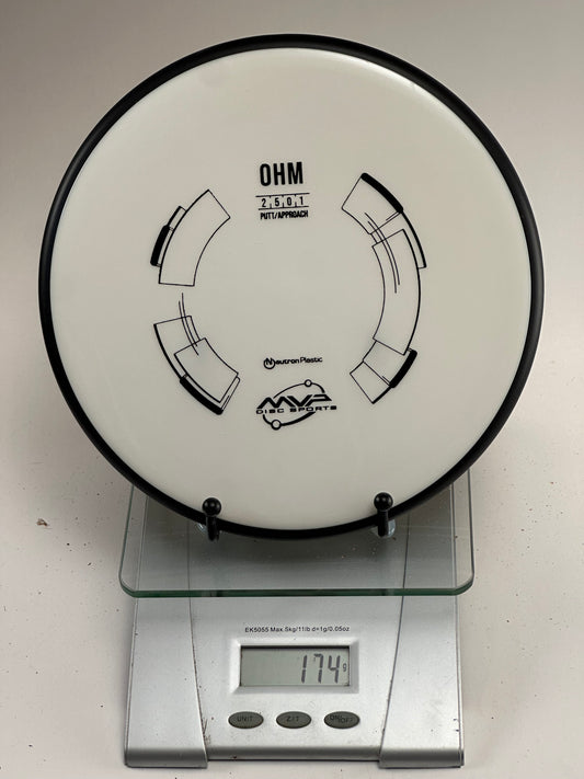 MVP Neutron Ohm Putt & Approach Disc - White w/ Black Rim