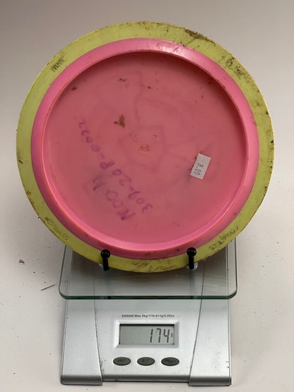MVP Proton Panic Disc Golf Disc | Pink Transparent Plate, Yellow Rim