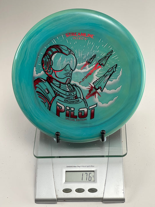 MVP Neutron SE Pilot 176g Swirly Aqua Approach Putter