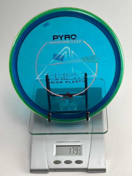 MVP Prism Plasma Pyro Midrange (Blue w/ Green Prism Rim) 179g