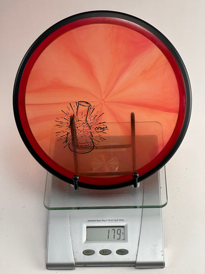 MVP Reactor Eclipse 2.0 (Lab Second) Glow Midrange 179g - Orange Swirl/Black Rim