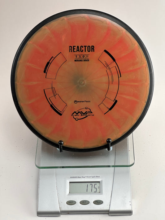 MVP Neutron Reactor Midrange – Orange Swirl w/ Black Rim (175g)