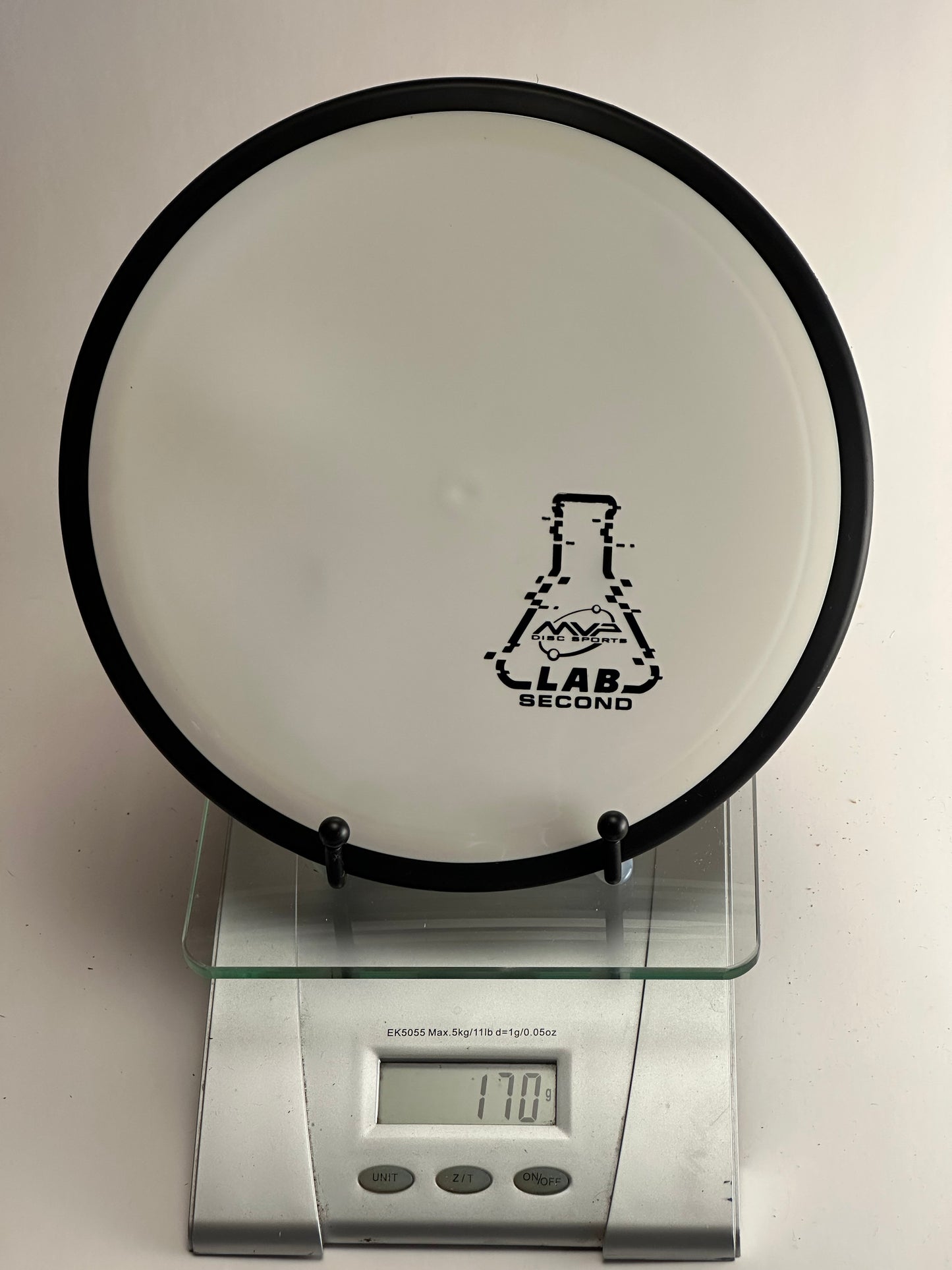 MVP Eclipse Relay (Lab Second) Glow Disc Golf Disc – White w/ Black Rim