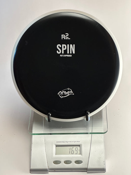 MVP Spin R2 Neutron (Recycled) Putt & Approach Disc - Black/White Rim