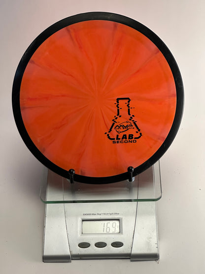MVP Plasma Tesla Lab Second Distance Driver - Orange Swirl, Black Rim