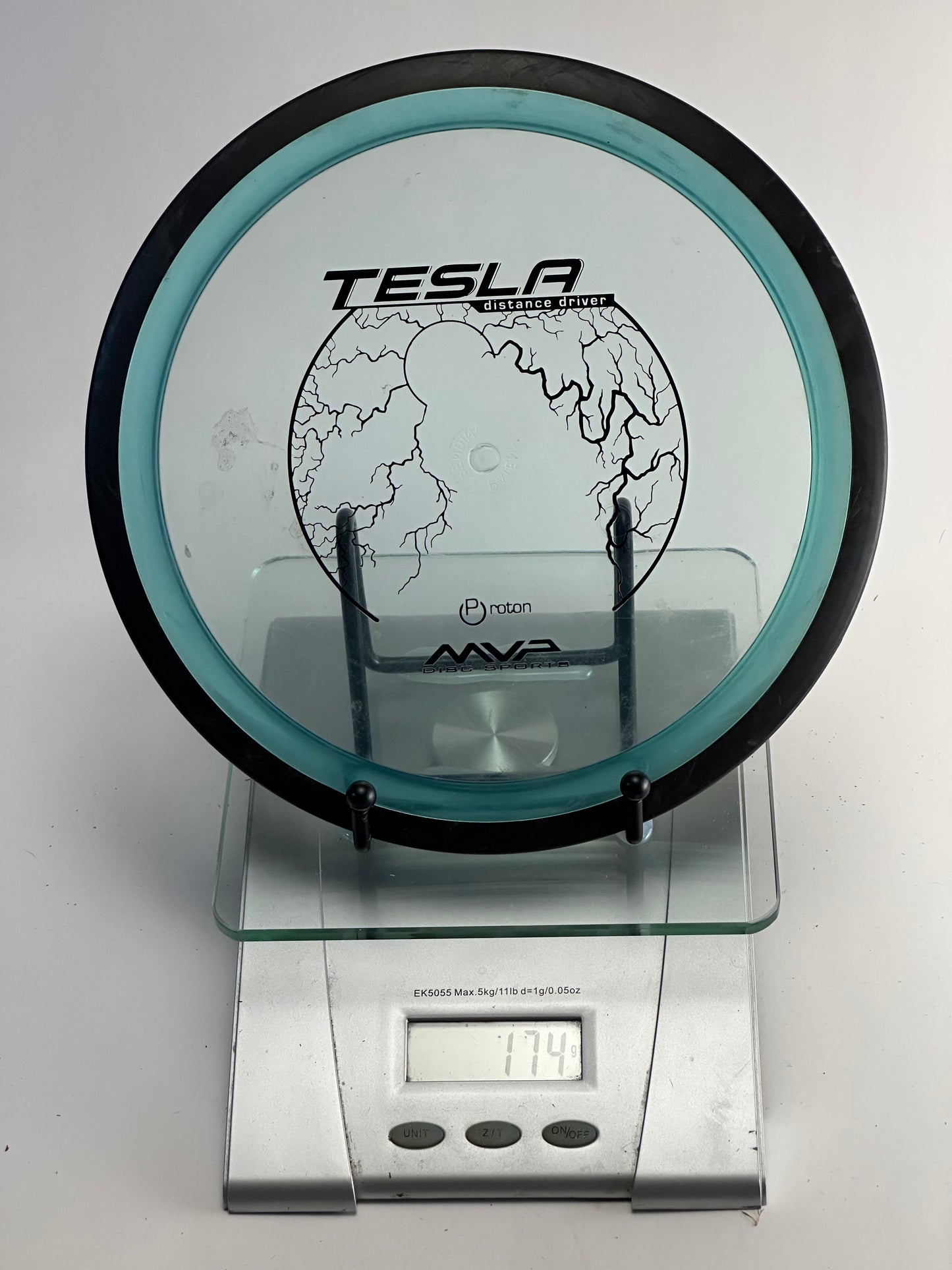 MVP Proton Tesla Distance Driver (Clear/Aqua, Black Rim)