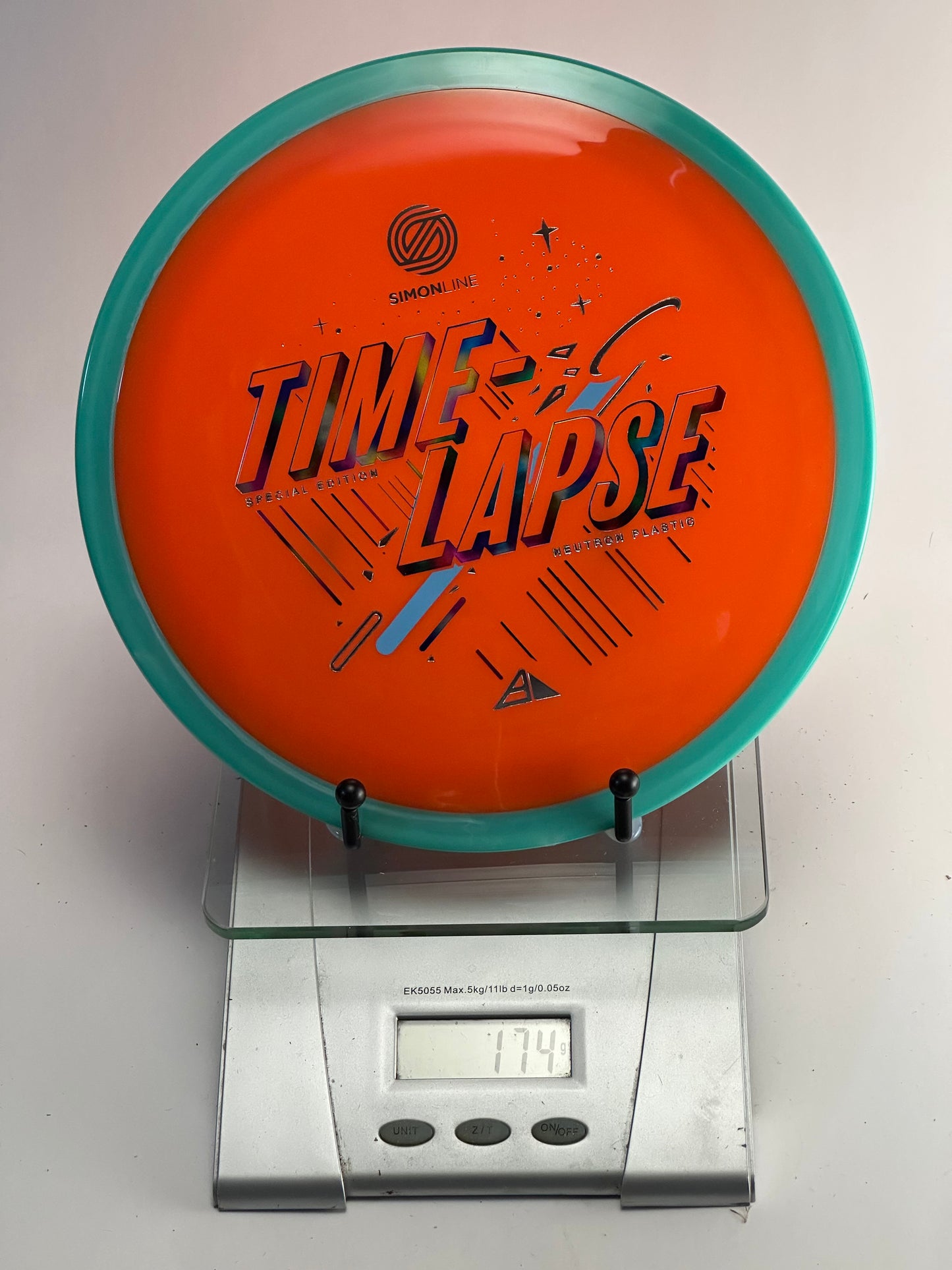 MVP Timelapse Special Edition Neutron Disc Golf Disc | Orange/Aqua Two-Tone