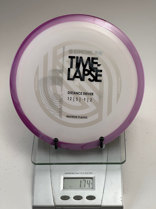 MVP Neutron Timelapse Misprint (Simon Line) White/Purple 174g