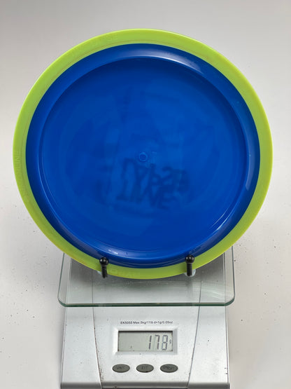 MVP Neutron Timelapse (Misprint) Distance Driver | Blue/Yellow Rim | 173g