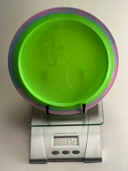 MVP Neutron Time-Lapse Lab Second – Green w/ Pink-Blue Swirl Rim