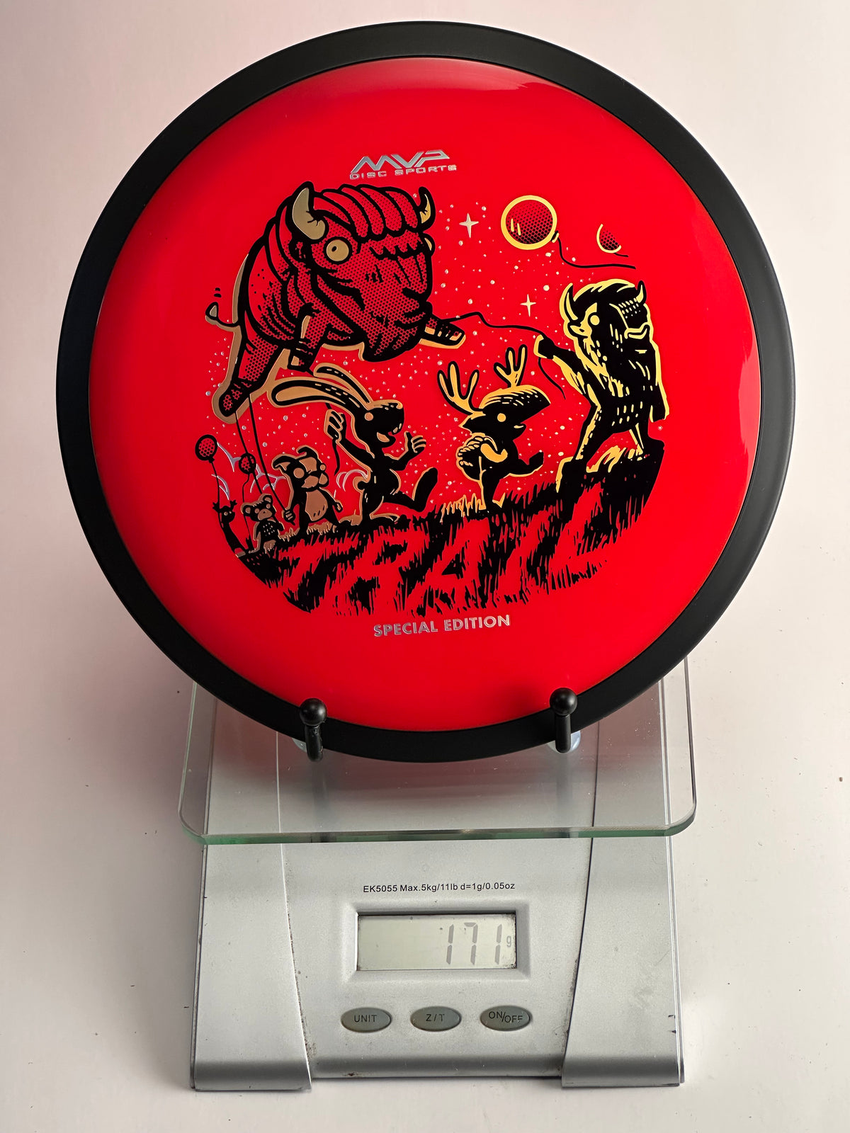 MVP Trail Special Edition Neutron Disc Golf Disc - Red (Bison Forest Stamp)