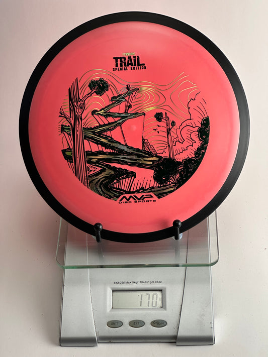 MVP Trail Fission Special Edition Disc Golf Disc - Red/Black Rim