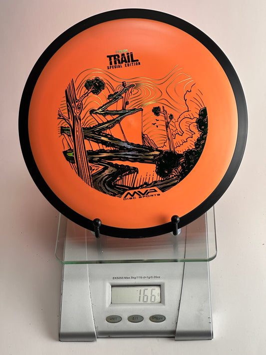 MVP Trail Fission Special Edition Disc Golf Disc (Orange/Black Rim)