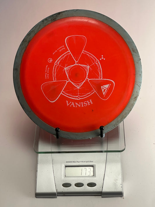 MVP Neutron Vanish Distance Driver – Red w/ Gray Overmold