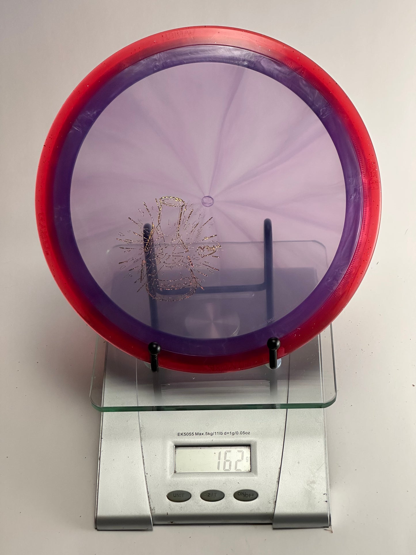 MVP Proton Vanish 162g Translucent Purple w/ Red Rim Popcorn Stamp