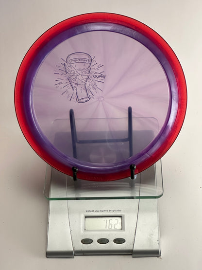 MVP Proton Vanish 162g Translucent Purple w/ Red Rim Popcorn Stamp
