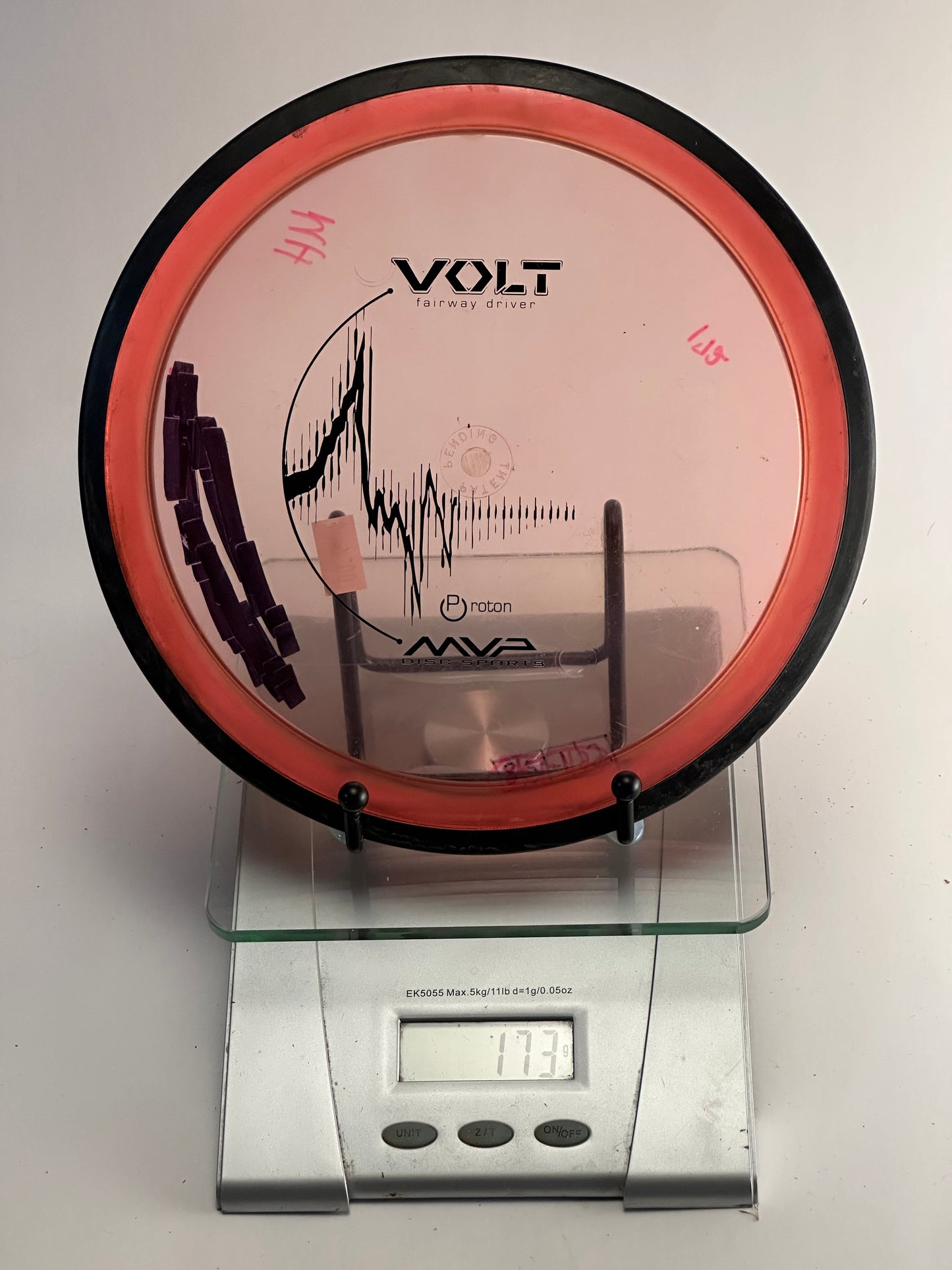 MVP Proton Volt Fairway Driver 173g - Clear/Pink Plate, Red Rim, Black Overmold
