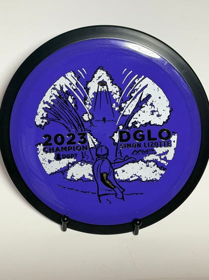 MVP Neutron Wave – 2023 DGLO Champion Simon Lizotte Stamp (Purple/Black Rim)