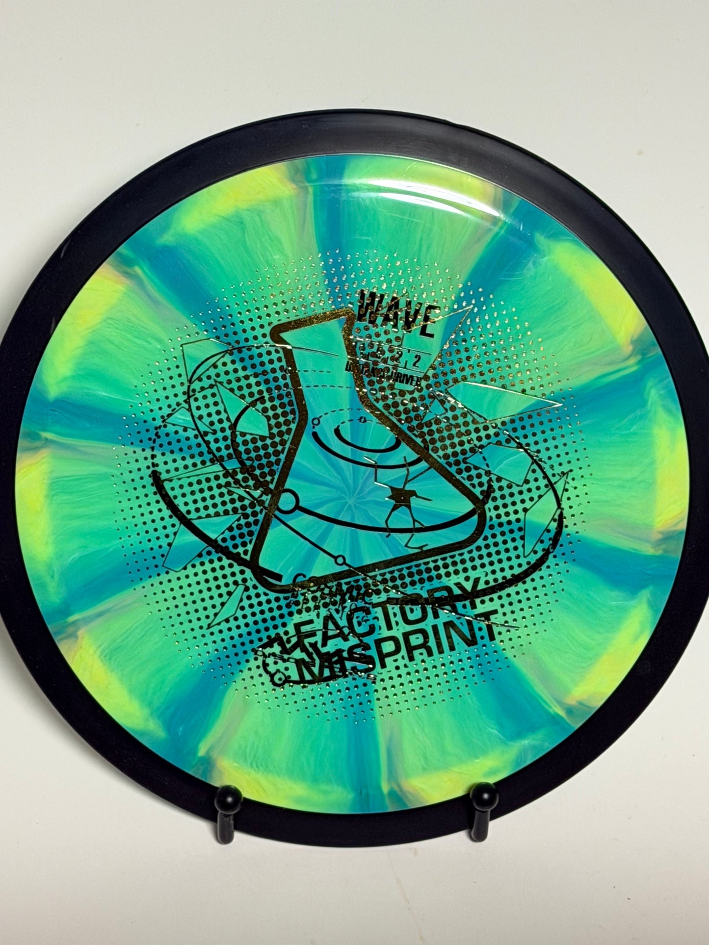MVP Neutron Wave Factory Misprint – Swirly Blue/Green w/ Black Rim