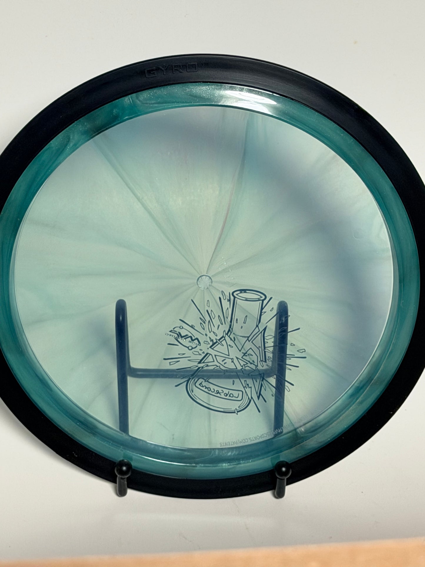 MVP Wave Neutron Lab Second – Aqua Swirl with Black Gyro Rim