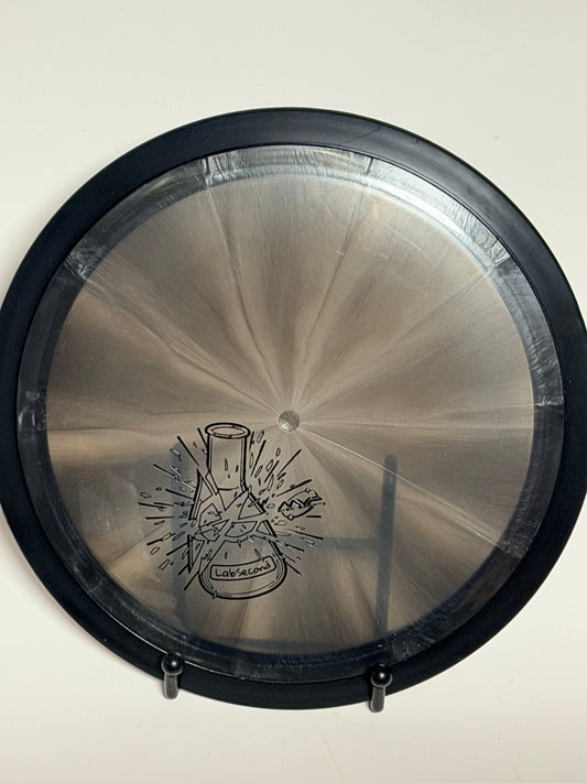 MVP Neutron Wave Lab Second – Metallic Silver Swirl w/ Black Rim