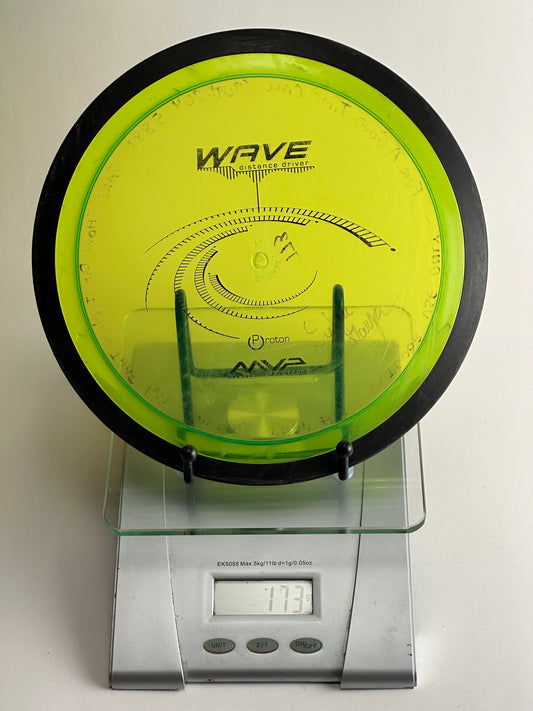 MVP Wave – Proton Distance Driver, Clear Neon Yellow w/ Black Rim (Ink)