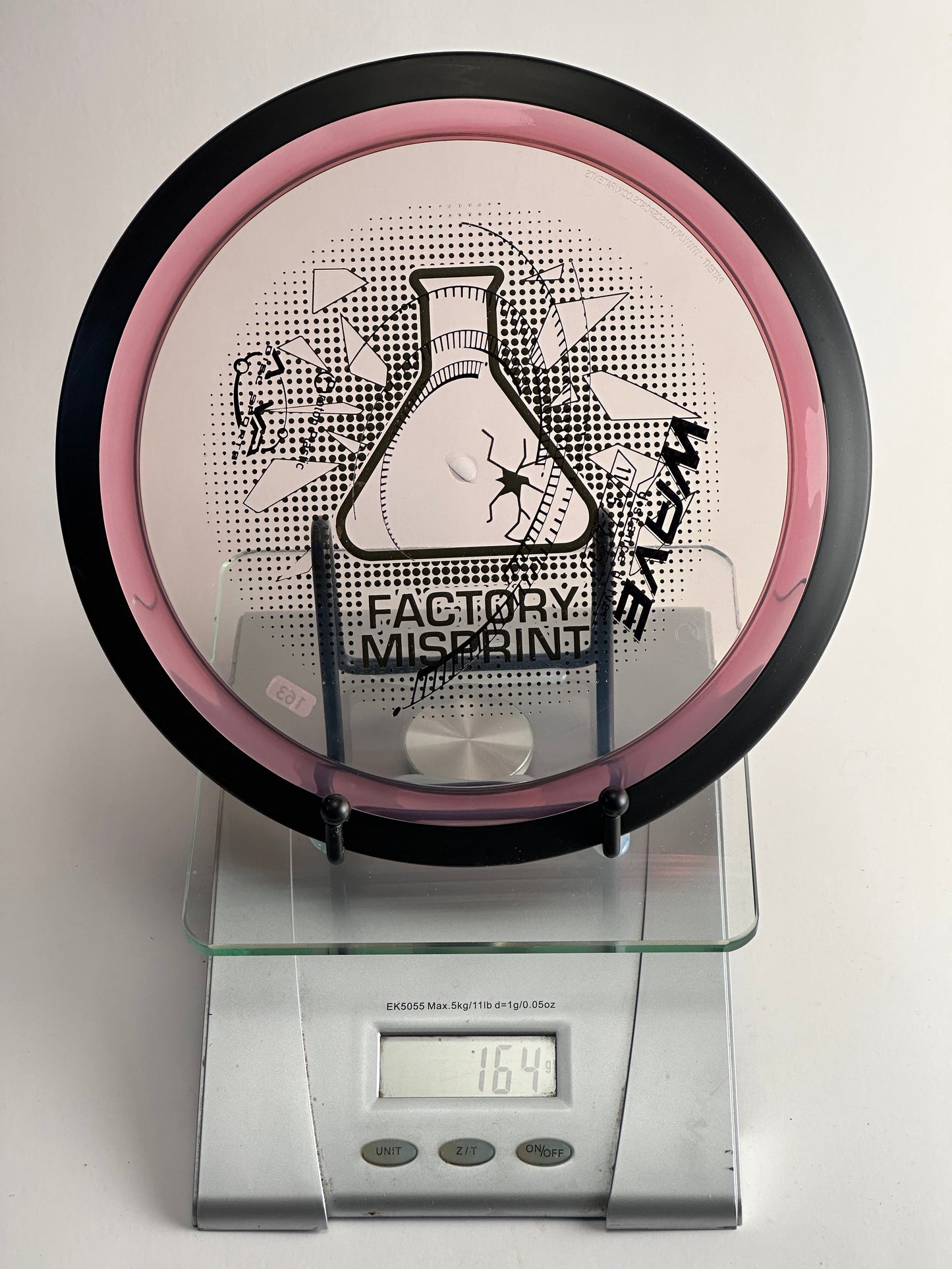 MVP Proton Wave Factory Misprint 164g Clear Pink w/ Black Rim