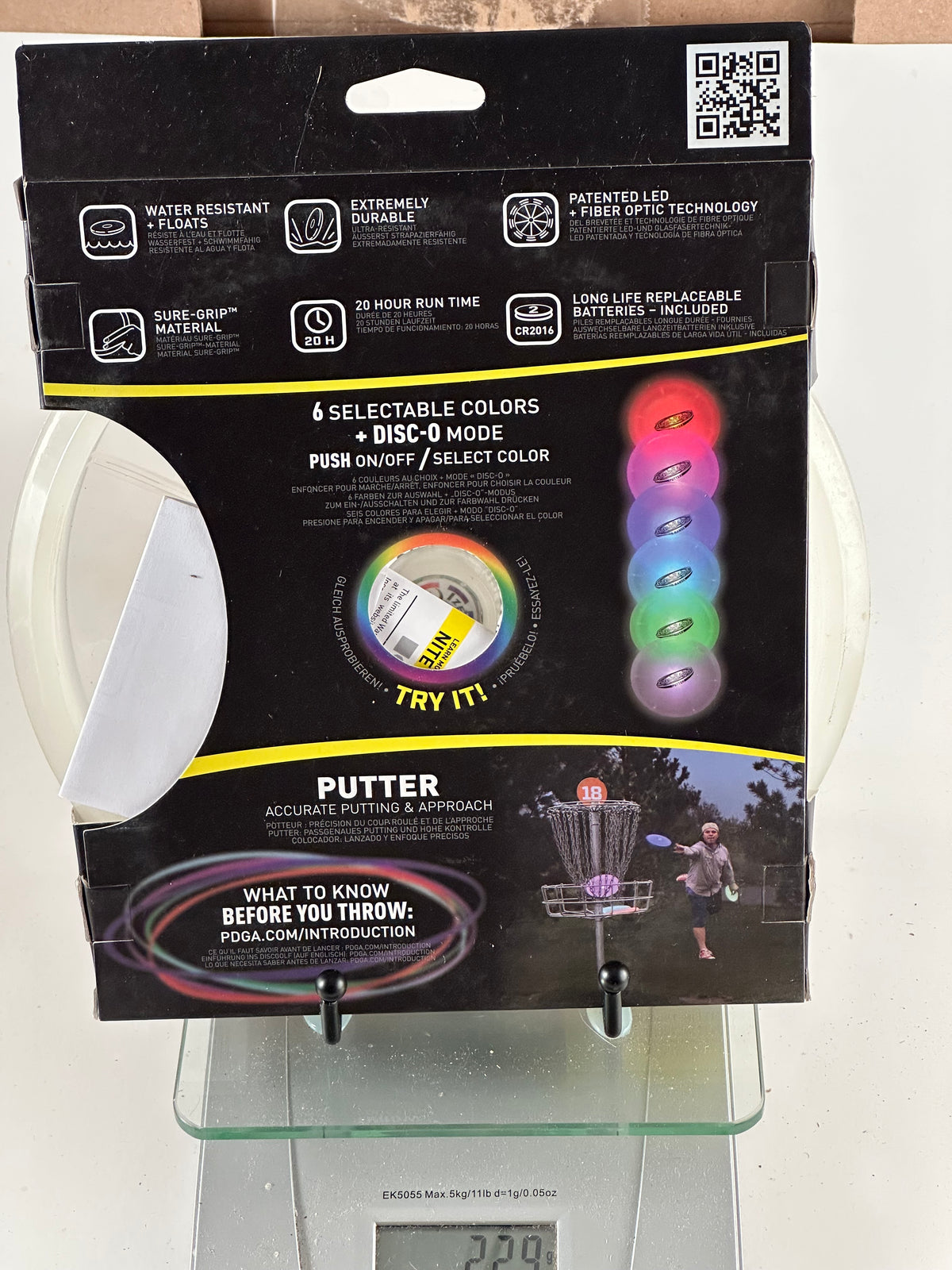 Nite Ize Flashflight LED Putter (Disc-O Select, 6 Colors) – Clear