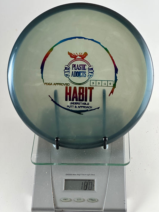 Plastic Addicts Habit Premium Translucent Gray/Teal Rim (3/5/-1/0)