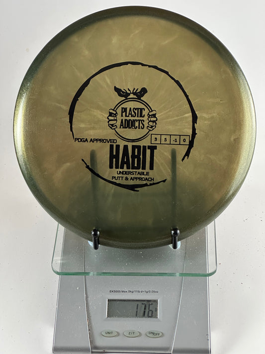 Plastic Addicts Habit Premium Translucent Olive Green (Black Stamp) 176g