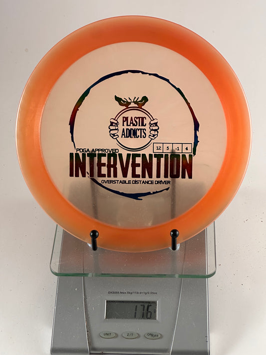 Plastic Addicts Intervention 176g Premium Translucent Clear/Orange Distance Driver