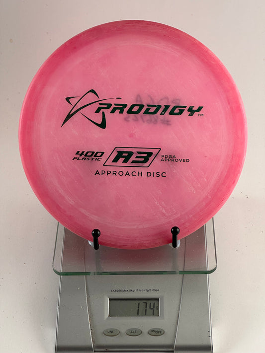 Prodigy A3 400 Plastic Pink Approach Disc (174g)