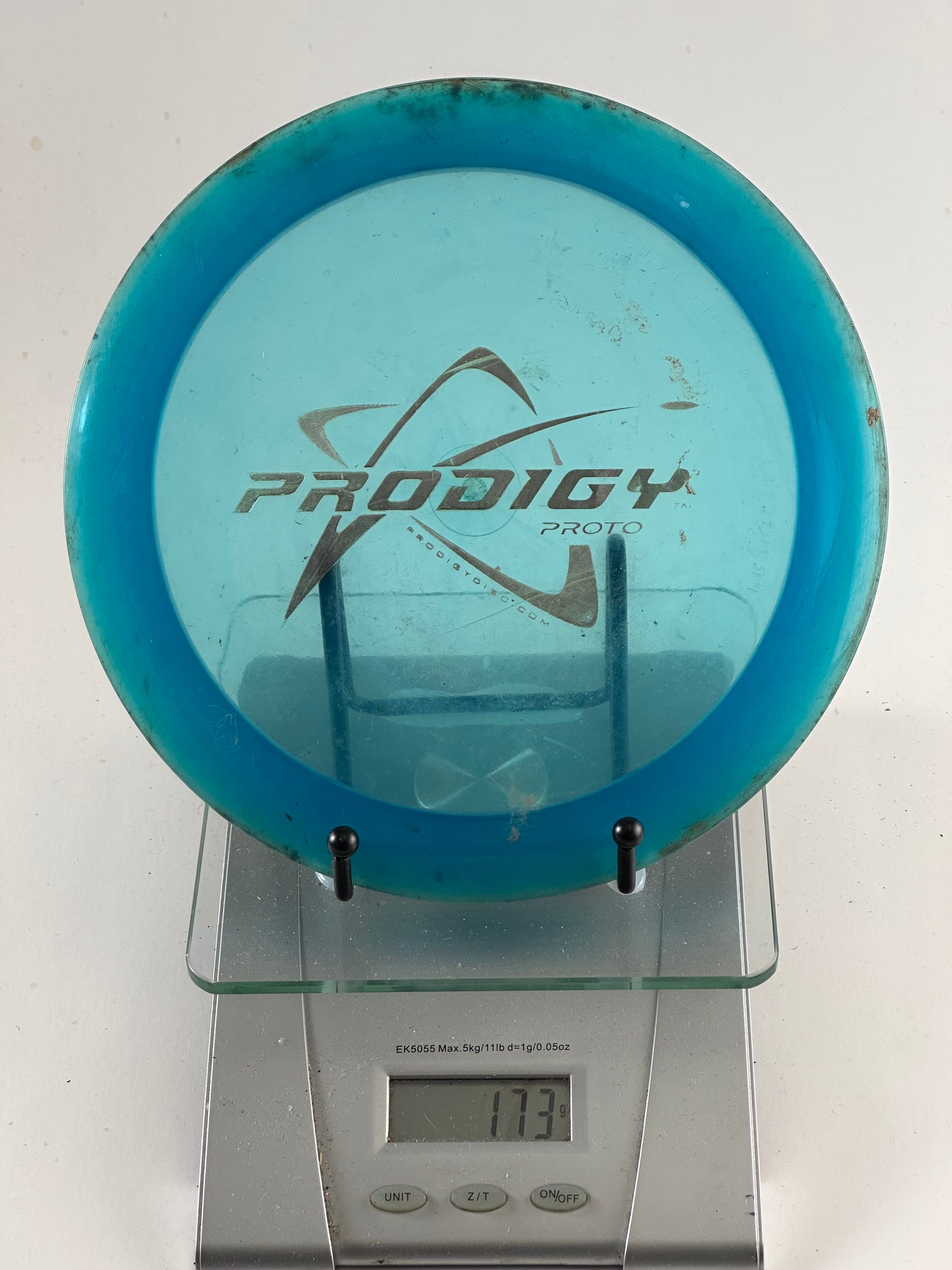 Prodigy D1 400 Plastic Proto Stamp Distance Driver (173g) Transparent Blue