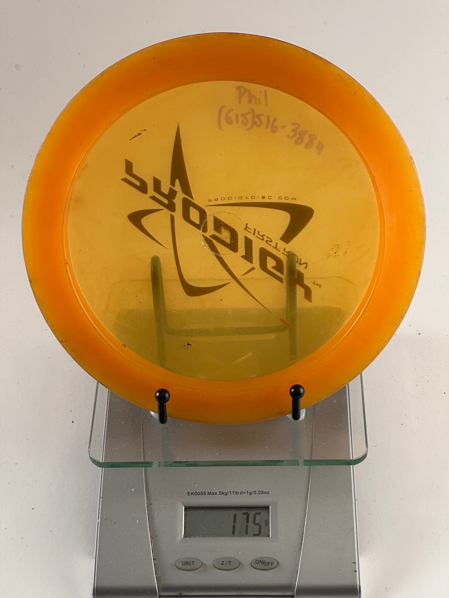Prodigy D1 400 Plastic First Run Distance Driver - Transparent Orange 175g