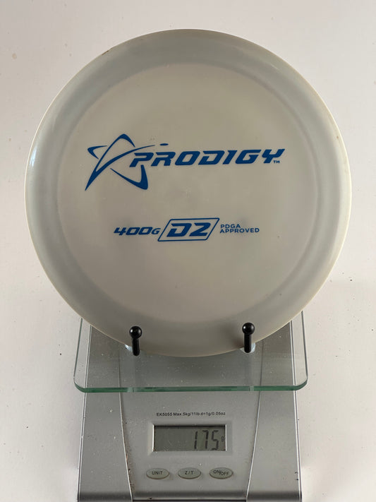 Prodigy D2 400G Distance Driver (175g) - White w/ Blue Stamp