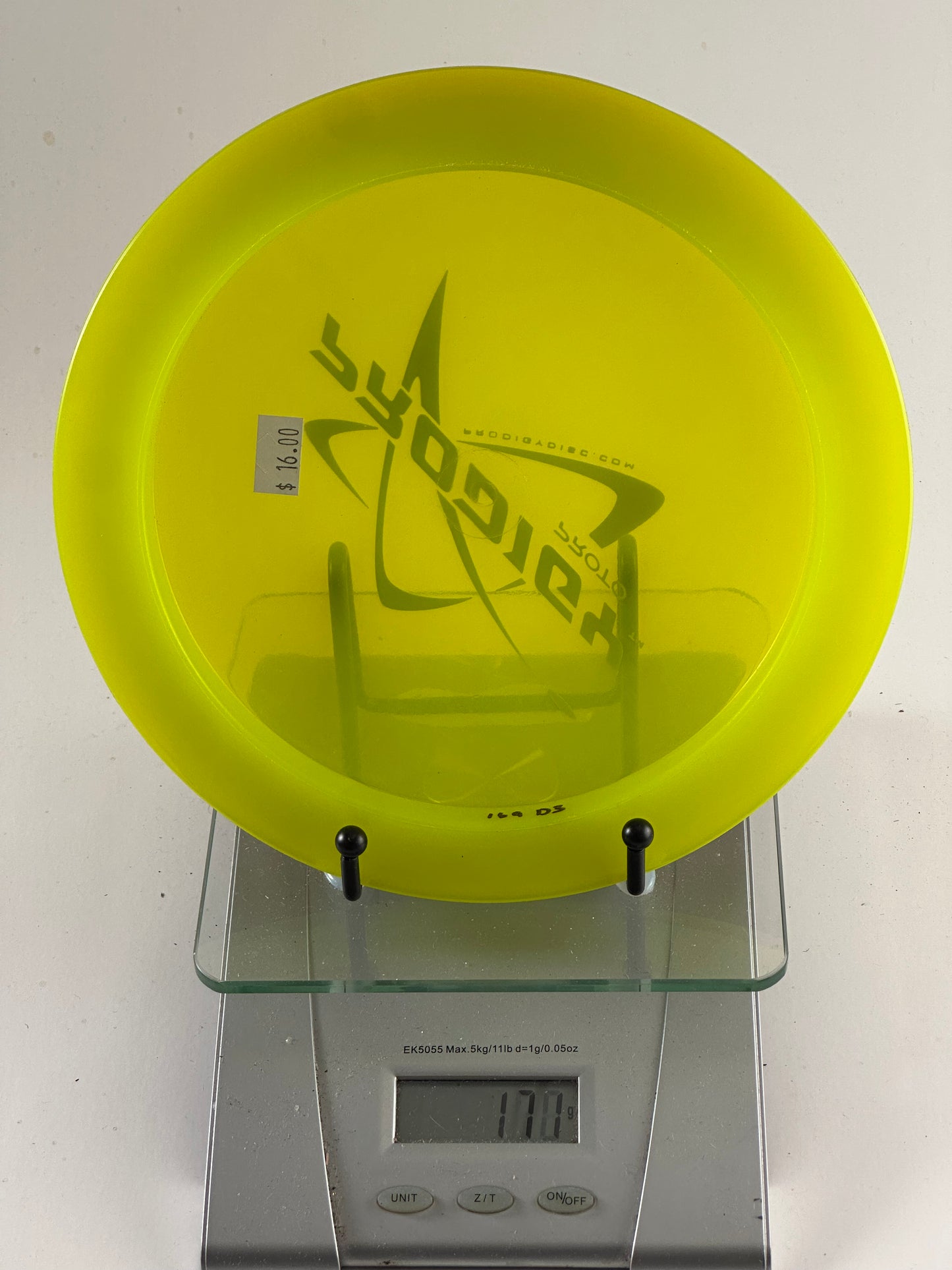 Prodigy D3 400 Proto Distance Driver – Transparent Yellow