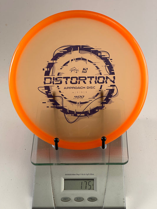 Prodigy Distortion – 400 Plastic Approach Disc (Translucent Orange Rim)