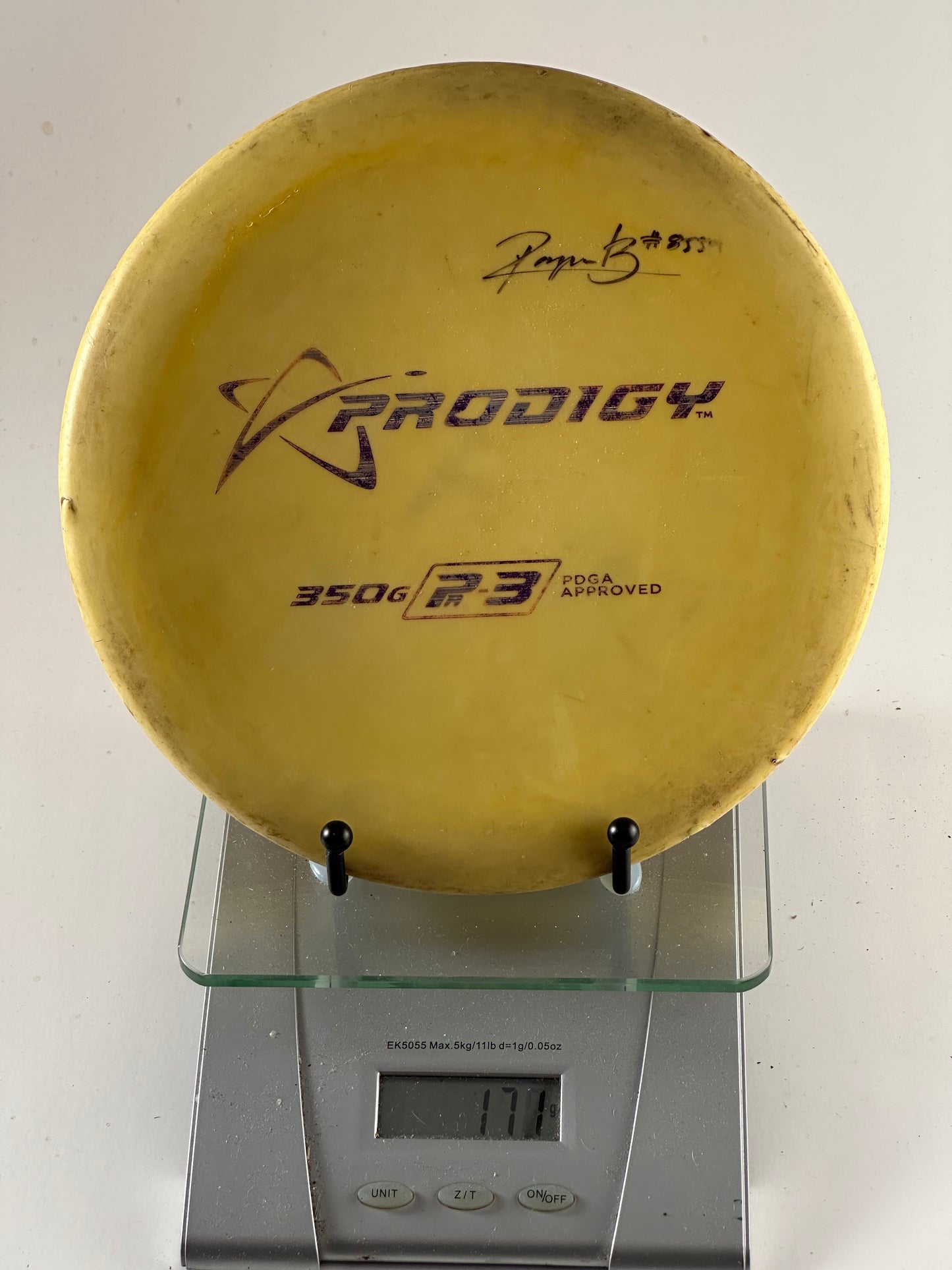 Prodigy PA-3 350G Putter/Approach Disc (Yellow) - Inked