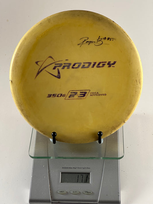 Prodigy PA-3 350G Putter/Approach Disc (Yellow) - Inked